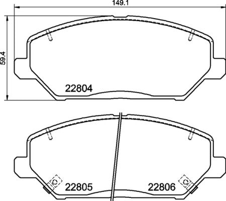 set placute frana,frana disc P 30 110 BREMBO