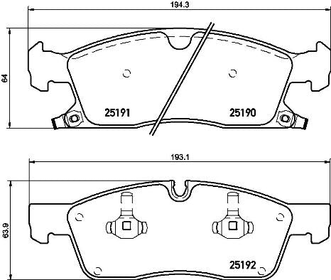 set placute frana,frana disc P 37 015 BREMBO