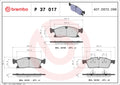 set placute frana,frana disc P 37 017 BREMBO