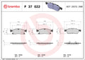 set placute frana,frana disc P 37 022 BREMBO