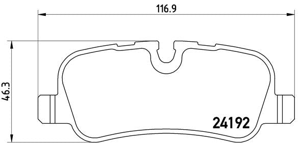 set placute frana,frana disc P 44 013 BREMBO