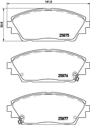 set placute frana,frana disc P 49 050 BREMBO