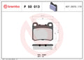set placute frana,frana disc P 50 013 BREMBO