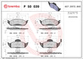 set placute frana,frana disc P 50 039 BREMBO