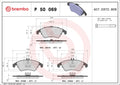set placute frana,frana disc P 50 069 BREMBO
