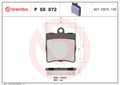 set placute frana,frana disc P 50 072 BREMBO