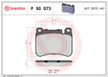 set placute frana,frana disc P 50 073 BREMBO