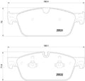 set placute frana,frana disc P 50 112 BREMBO