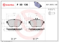set placute frana,frana disc P 50 136 BREMBO