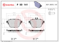 set placute frana,frana disc P 50 141 BREMBO