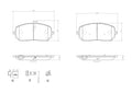 set placute frana,frana disc P 50 152 BREMBO