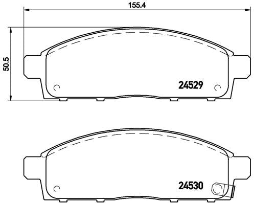set placute frana,frana disc P 54 038 BREMBO