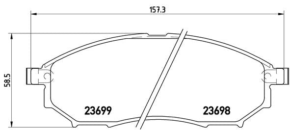 set placute frana,frana disc P 56 058 BREMBO