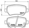 set placute frana,frana disc P 59 038 BREMBO