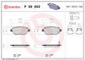 set placute frana,frana disc P 59 052 BREMBO