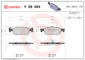 set placute frana,frana disc P 59 084 BREMBO