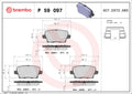 set placute frana,frana disc P 59 097 BREMBO