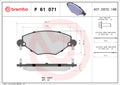 set placute frana,frana disc P 61 071 BREMBO