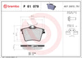set placute frana,frana disc P 61 079 BREMBO