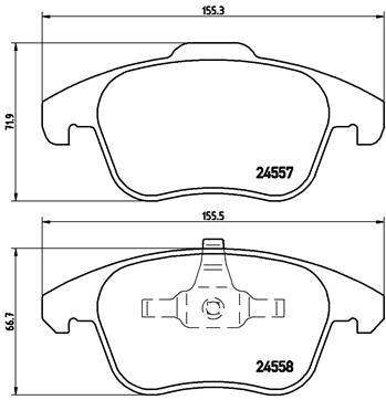 set placute frana,frana disc P 61 086 BREMBO