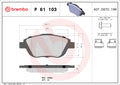 set placute frana,frana disc P 61 103 BREMBO
