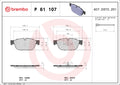 set placute frana,frana disc P 61 107 BREMBO
