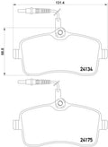 set placute frana,frana disc P 61 109 BREMBO