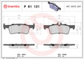 set placute frana,frana disc P 61 121 BREMBO