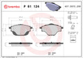 set placute frana,frana disc P 61 124 BREMBO