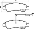 set placute frana,frana disc P 61 125 BREMBO
