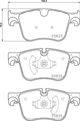 set placute frana,frana disc P 61 127 BREMBO