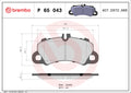 set placute frana,frana disc P 65 043 BREMBO
