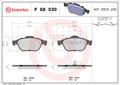set placute frana,frana disc P 68 030 BREMBO