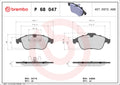 set placute frana,frana disc P 68 047 BREMBO