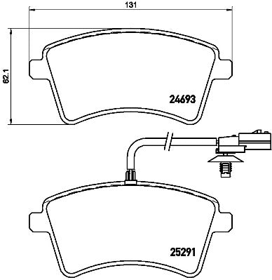 set placute frana,frana disc P 68 058 BREMBO