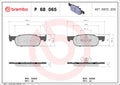 set placute frana,frana disc P 68 065 BREMBO