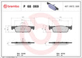 set placute frana,frana disc P 68 069 BREMBO