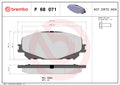 set placute frana,frana disc P 68 071 BREMBO