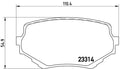 set placute frana,frana disc P 79 009 BREMBO
