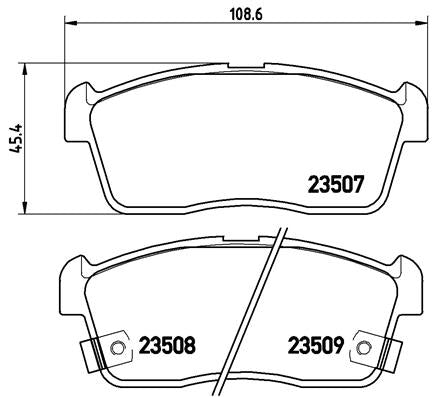 set placute frana,frana disc P 79 012 BREMBO
