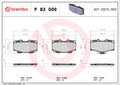 set placute frana,frana disc P 83 009 BREMBO