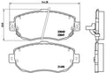 set placute frana,frana disc P 83 037 BREMBO