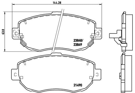 set placute frana,frana disc P 83 037 BREMBO