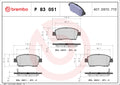set placute frana,frana disc P 83 051 BREMBO