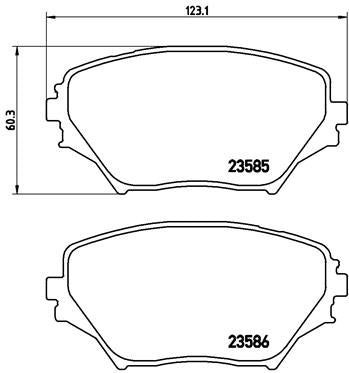 set placute frana,frana disc P 83 055 BREMBO