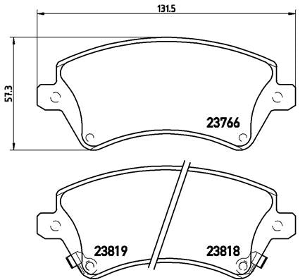 Set placute frana BREMBO P 83 064