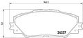 set placute frana,frana disc P 83 071 BREMBO