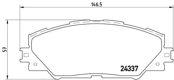 set placute frana,frana disc P 83 071 BREMBO