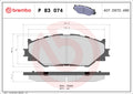 set placute frana,frana disc P 83 074 BREMBO