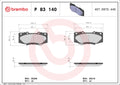 set placute frana,frana disc P 83 140 BREMBO